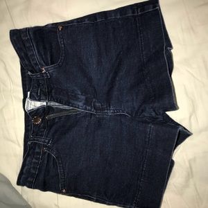 High waisted jean shorts